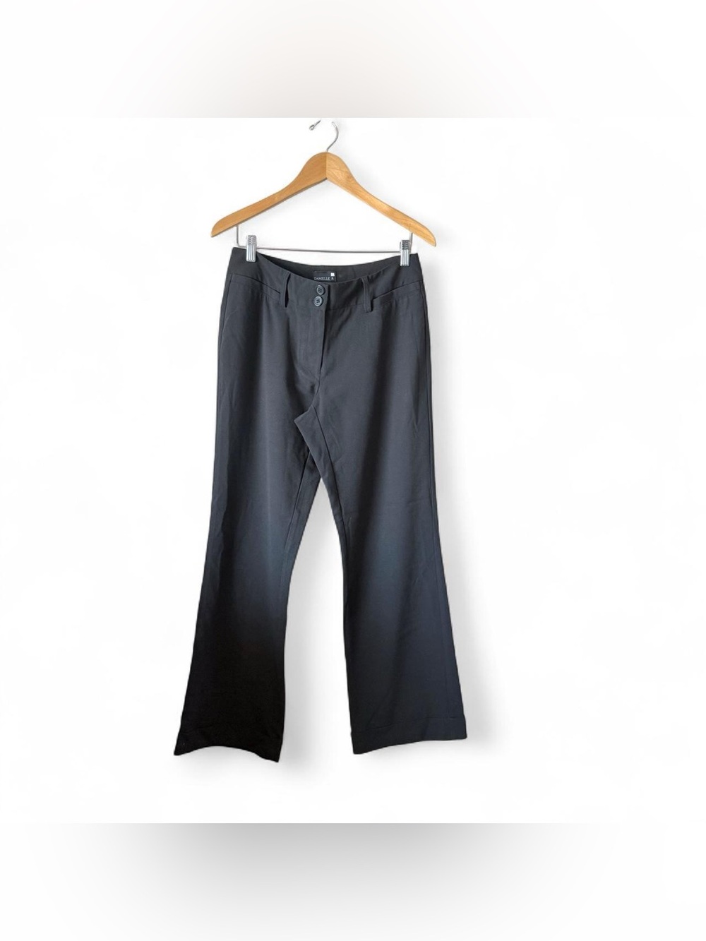 VTG 90s Danielle B Black Flare Work Pants Office Siren 6